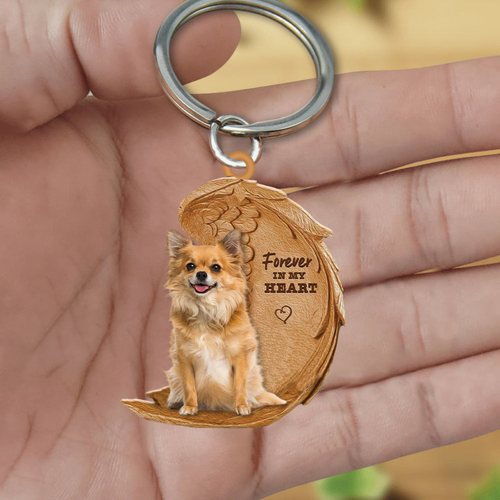 Chihuahua03 Forever In My Heart Flat Acrylic Keychain