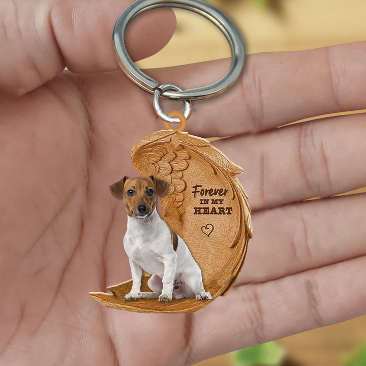Jack Russell Terrier-12 In My Heart Flat Acrylic Keychain