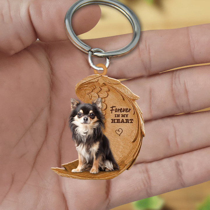 Chihuahua Forever In My Heart Flat Acrylic Keychain