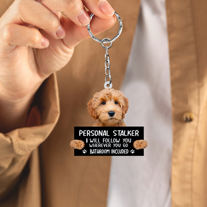 Labradoodle Personal Stalker Acrylic Keychain