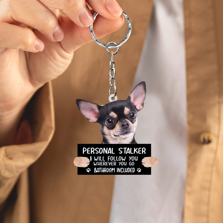 Chihuahua03 Personal Stalker Acrylic Keychain