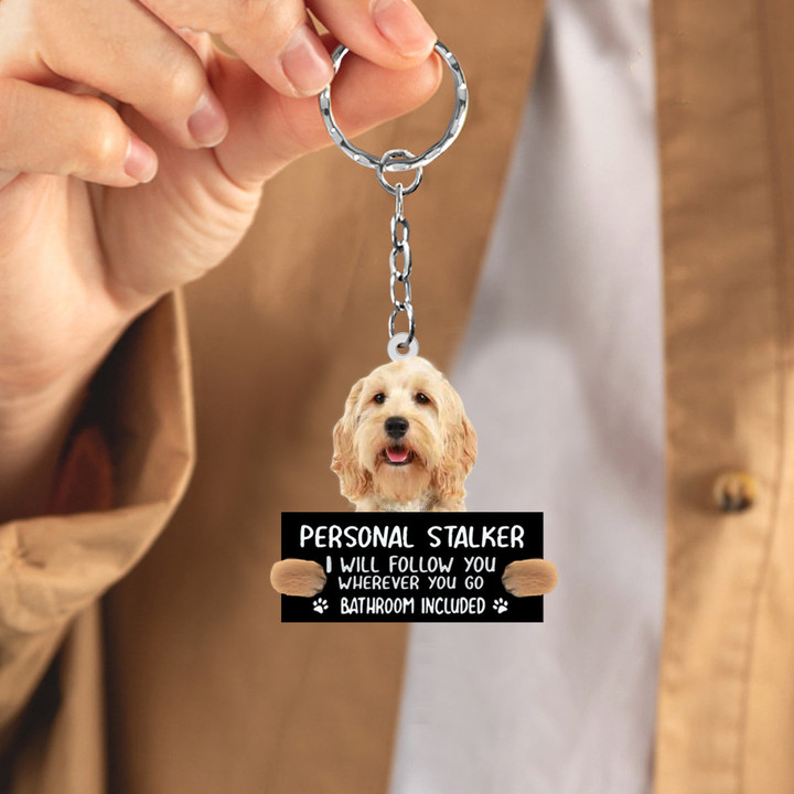 Cockapoo Personal Stalker Acrylic Keychain
