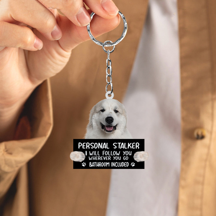 Great Pyrenees Personal Stalker Acrylic Keychain