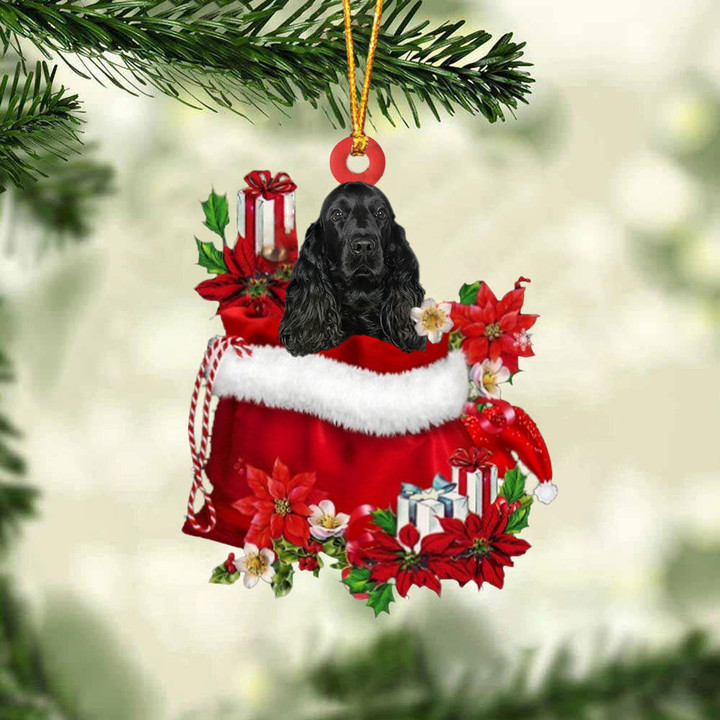 Black Cocker Spaniel Gift Bag Christmas Ornament