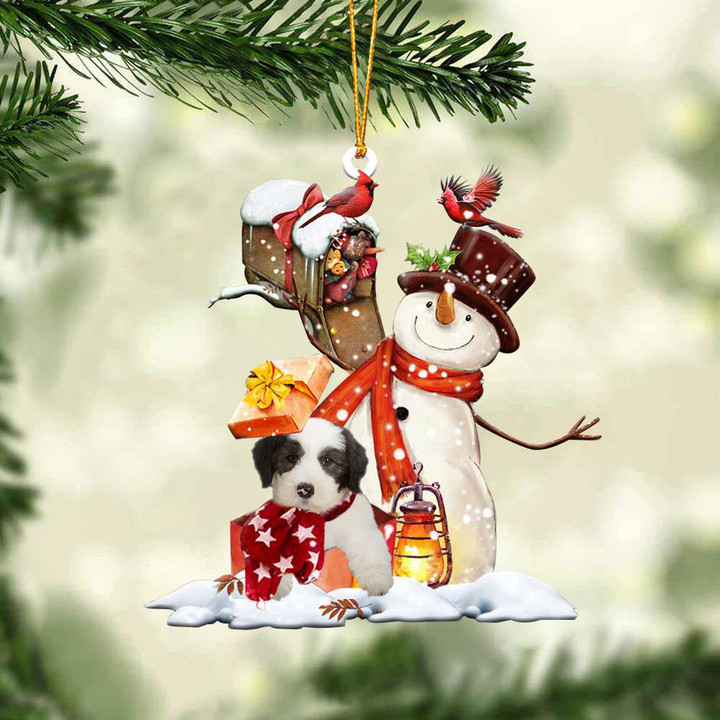 Old English Sheepdog In Mailbox Gift Christmas Ornament