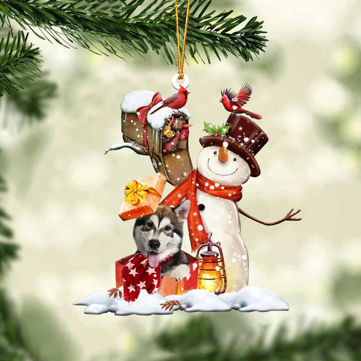 Alaskan Malamute In Mailbox Gift Christmas Ornament