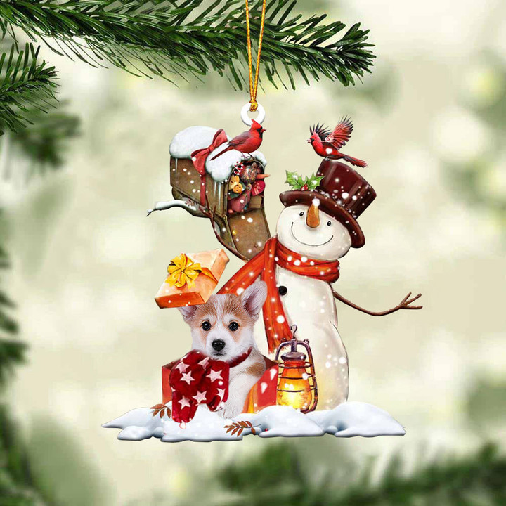 Corgi. In Mailbox Gift Christmas Ornament
