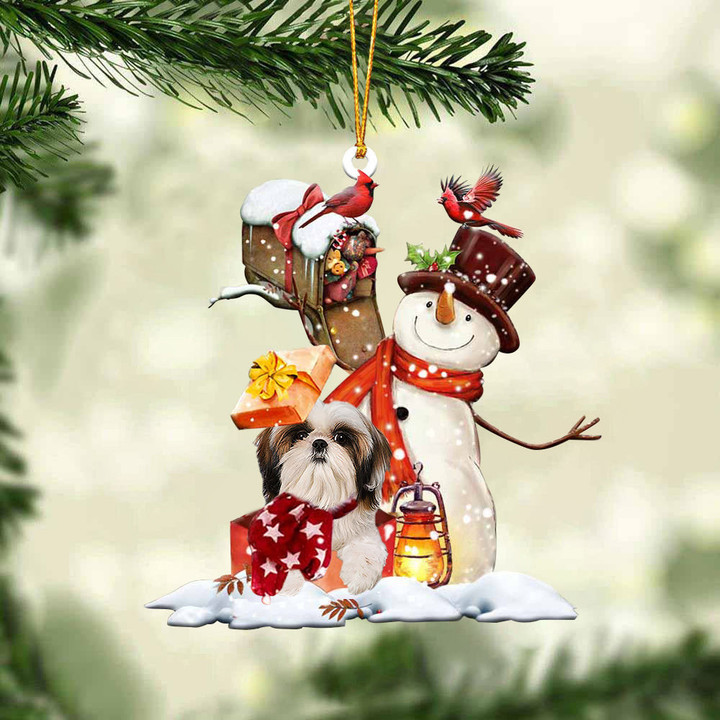 Shih Tzu 2 In Mailbox Gift Christmas Ornament
