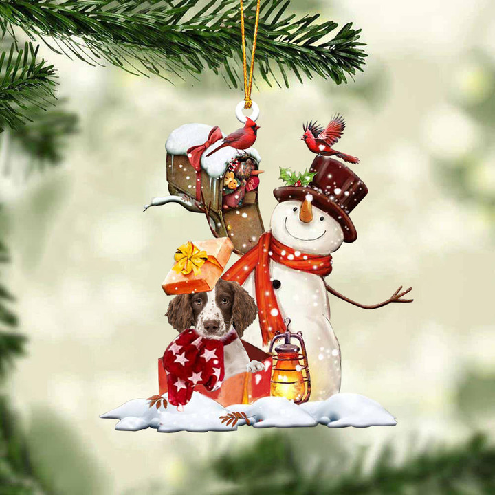 English Springer Spaniel In Mailbox Gift Christmas Ornament