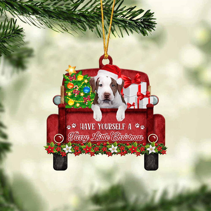 Pit Bull Have Yourself A Furry Little Christmas Ornament