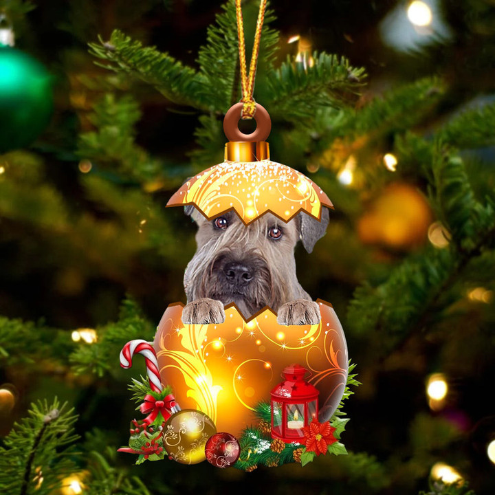 Wheaten Terrier In Golden Egg Christmas Ornament
