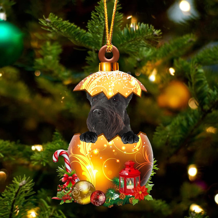 Scottish Terrier In Golden Egg Christmas Ornament