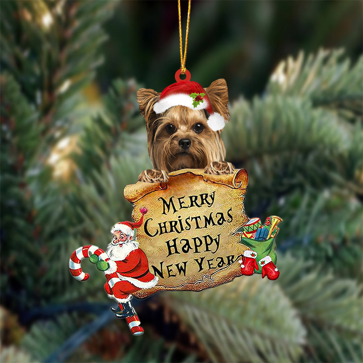 Yorkshire Merry Christmas&Happy New Year Hanging Ornament