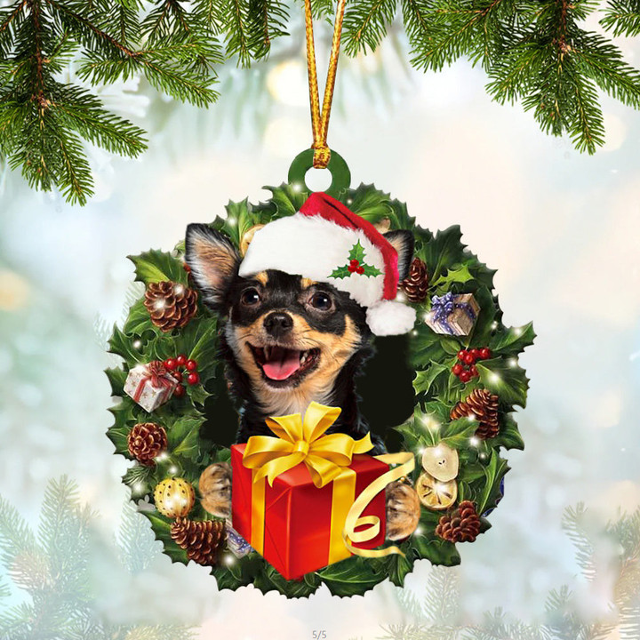 Chihuahua Christmas Gift Hanging Ornament