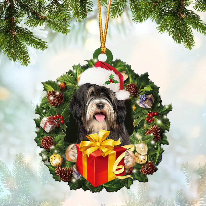 Tibetan Terrier Christmas Gift Hanging Ornament