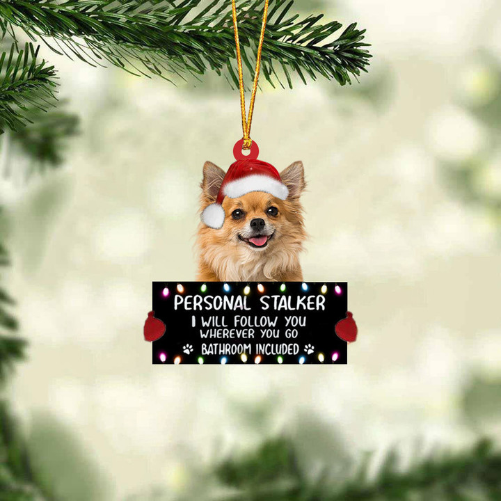 Chihuahua08 Personal Stalker Christmas Hanging Ornament