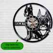 Boxer Dog Personalized Vinyl Record Clock