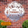 Firefighter Personalized Metal Sign