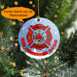Firefighter Personalized Chirstmas Ornament