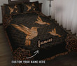 Personalized Name Vintage Mandala Hummingbird Quilt Bedding Set