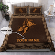 Personalized Name Bull Riding Vintage Bedding Set