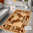 Personalized Name Bull Riding 3D Rug Rodeo