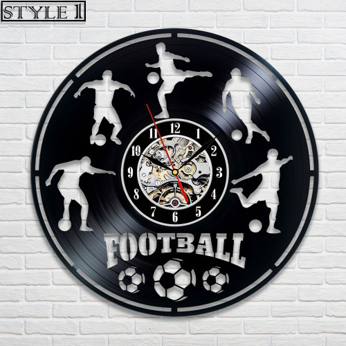 Soccer Vinyl Record Clock