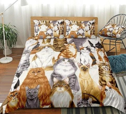 Cute Different Cats Bedding Set