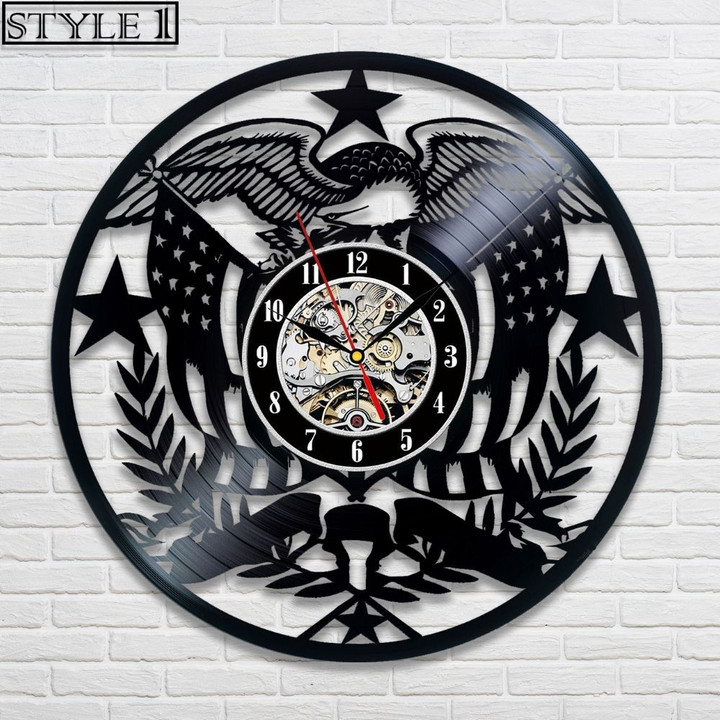 American Eagle Vinyl Record Clock