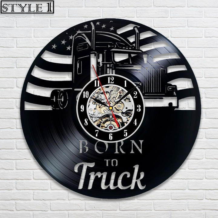 Truck Driver Vinyl Record Clock