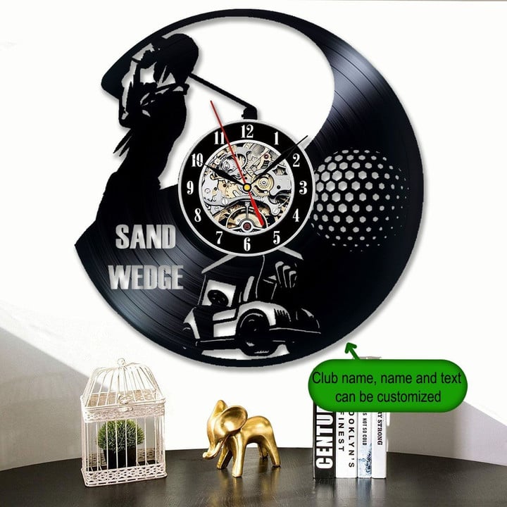 Golf Personalized Vinyl Record Clock