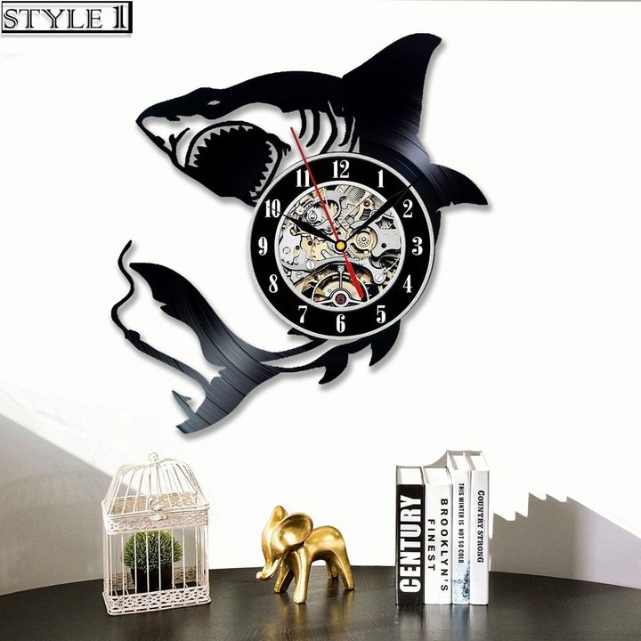 Shark Vinyl Record Clock