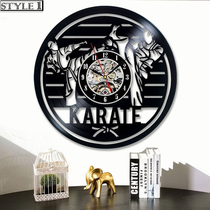 Karate Vinyl Record Clock