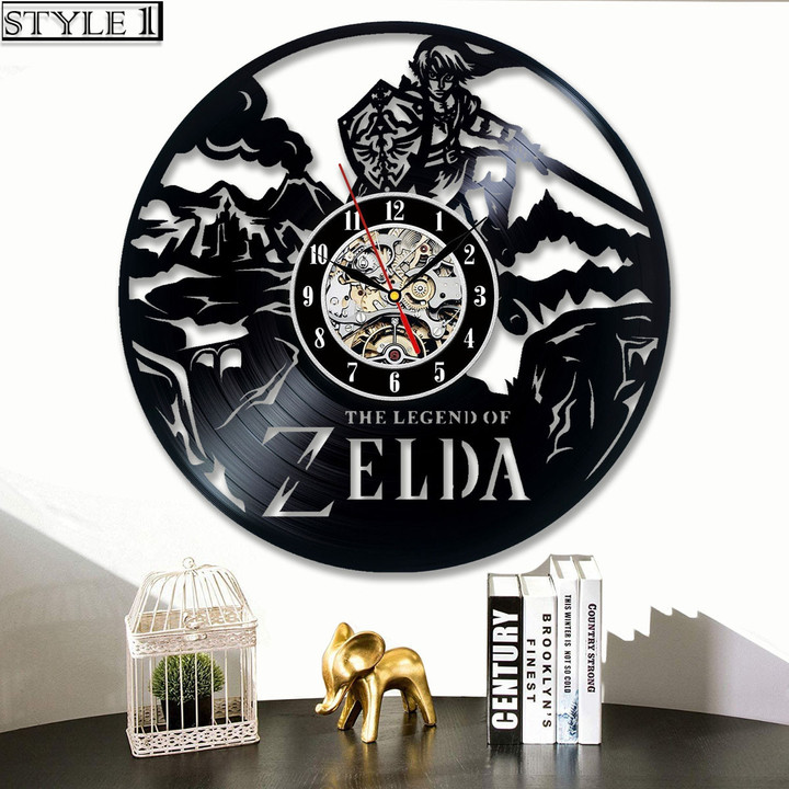 Zelda Vinyl Record Clock