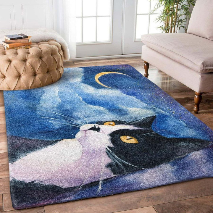 Cat And Moon Rugs