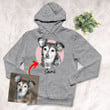 Personalized Pet Portrait Sketch Hand Drawing Men & Women Hoodie for Dog Lovers, Gift for Dog Lover