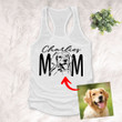 Dog Mom Pet Portrait Customized Women's Tank Top Pet Memorial Gift For Dog Moms, Dog Mama, Birthday Gift For Girlfriend