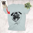 Personalized Pet Fur-Baby Pencil Sketch Unisex Adult T-shirt For Pet Owners