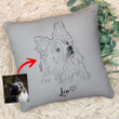 Personalized Dog Portrait Hand Drawing Men & Women Pillow Case for Dog Lovers, Dog Parents, Gift for Dog Lover