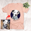 Pet Portrait Colorful Painting Custom Unisex Crewneck T-shirt