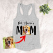 Furry Mom Custom Pet Portrait Unisex Tank Top Mother's Day Gift, Gift for Girls On Birthday
