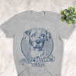 Personalized American Leopard Dog Shirts For Human Bella Canvas Unisex T-shirt For Dog Mom, Dog Dad Athletic Heather
