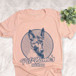 Personalized Belgian Malinois Dog Shirts For Human Bella Canvas Unisex T-shirt Heather Peach