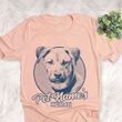 Personalized Black Mouth Cur Dog Shirts For Human Bella Canvas Unisex T-shirt Heather Peach