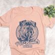 Personalized Bouvier des Flandres Dog Shirts For Human Bella Canvas Unisex T-shirt Heather Peach