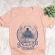 Personalized Coton de Tulear Dog Shirts For Human Bella Canvas Unisex T-shirt Heather Peach