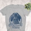 Personalized German Shorthaired Pointer Dog Shirts For Human Bella Canvas Unisex T-shirt Athletic Heather