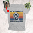 Personalized Dog Dad AF Father's Day Sketch Unisex T-shirt Gift For Dog Dad, Pet Owner