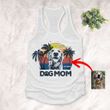 Dog Mom Summer Vibes Customized Women's Tank Top For Dog Mama Pet Owner