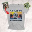 My Ray Of Sunshine Custom Dog Sketch T-Shirt Dog Summer Lover Shirt